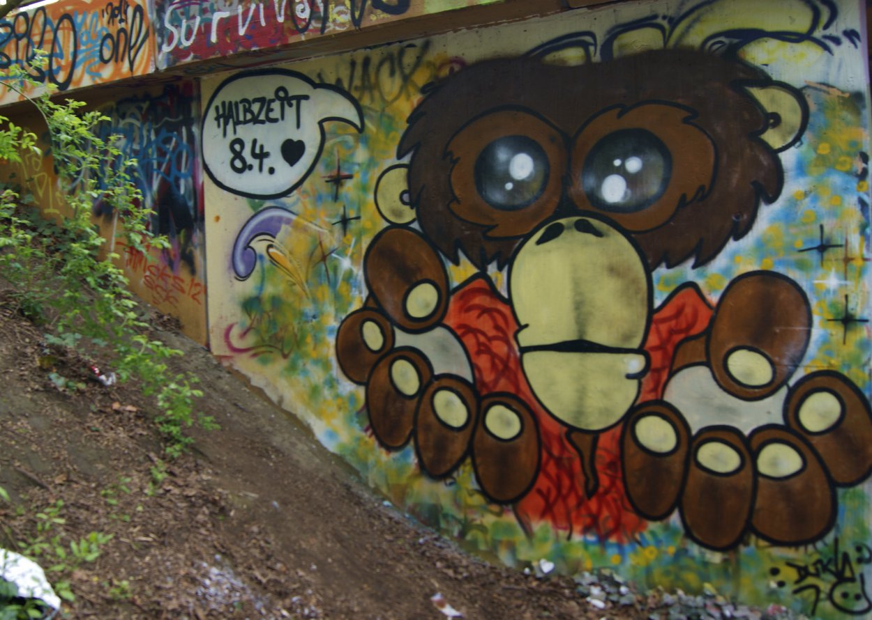 Graffiti Wall in Des Moines - Photo by DUKE1823 - duke, ape, affe (2014)
