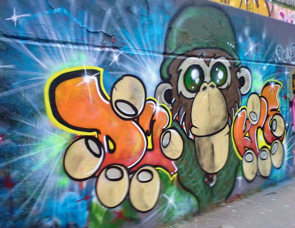 Graffiti Wall in Brühl - Photo by DUKE1823 - Duke, Ape, Affe (2014)