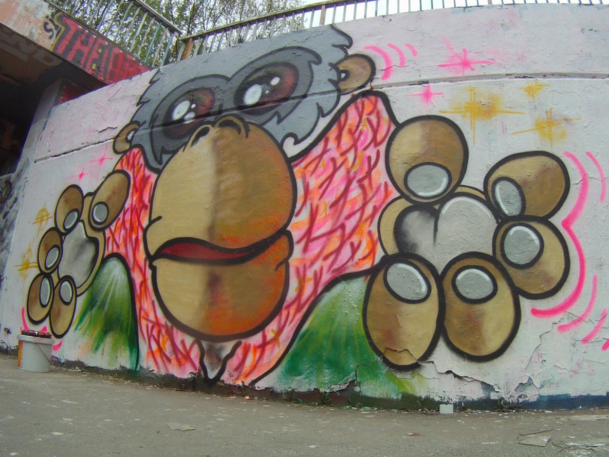 Graffiti Wall in Brühl - Photo by DUKE1823 - Duke, Ape, Affe (2014)