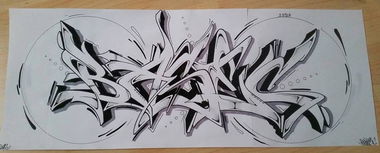 Graffiti Sketch - Photo by DaiaR - basec, dair, daiar (2015)