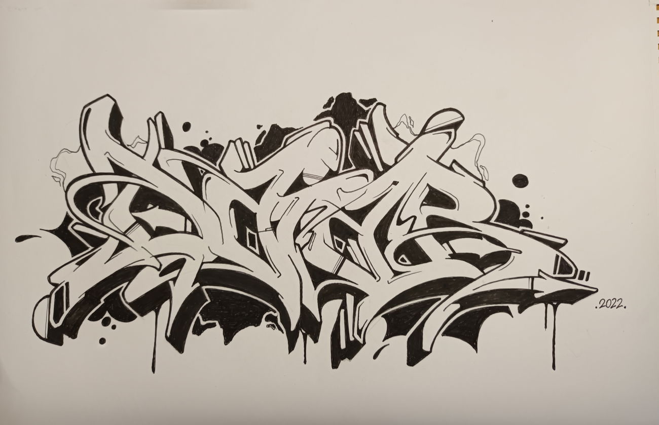 Graffiti Sketch in Drehort - Photo by DaiaR - daiar, stylewriting, letterlove (2024)