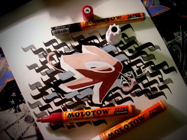 Graffiti Sketch in Saint Petersburg - Photo by Damce - damce (2014)