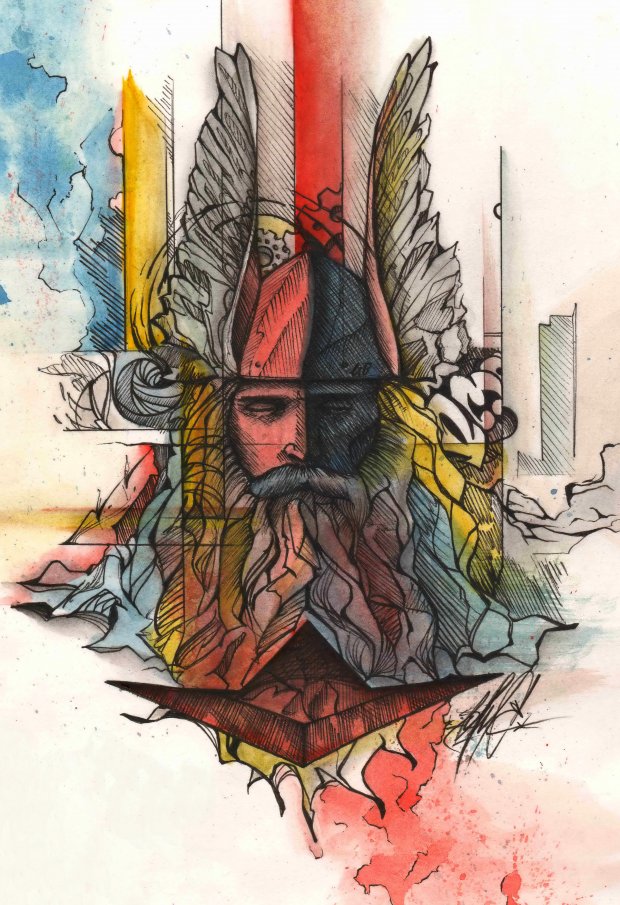 Graffiti Sketch - Photo by Damce - damce, odin, god (2014)