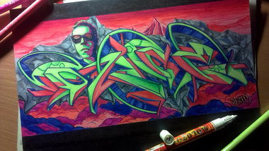 Graffiti Sketch - Photo by Damce - Damce, sketch (2014)