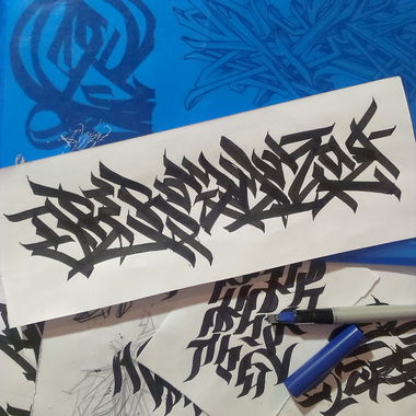 Graffiti Sketch - Photo by Damce - lettering, calligrathy (2017)