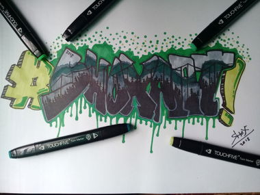 Graffiti Sketch - Photo by DanielShox123 - touchfivemarkees, graffitisketches (2018)