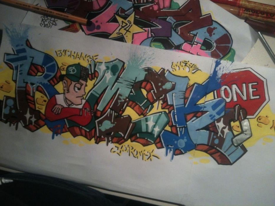 Graffiti Sketch in Bern - Photo by Dase - Bern, romek, dase