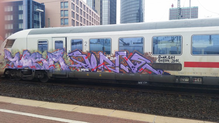 Graffiti Train - Photo by Dauer_Welle - Spargelsaison, 2014