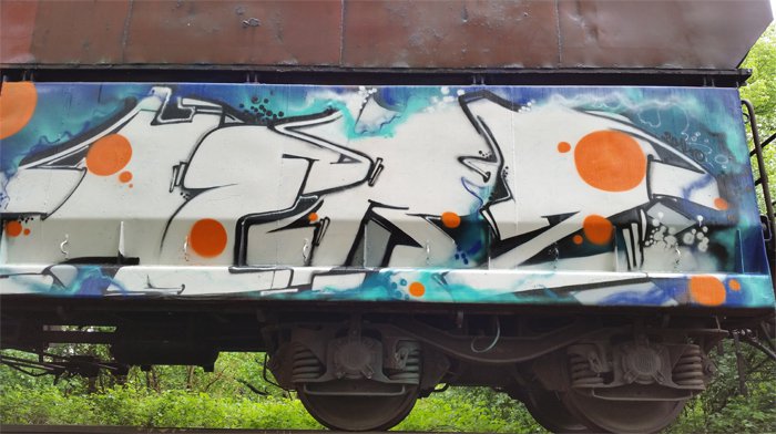 Graffiti Train - Photo by Dauer_Welle - HERZ