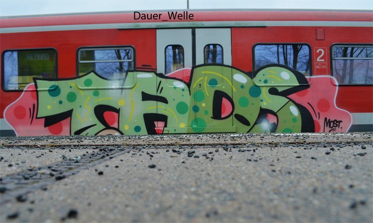 Graffiti Train - Photo by Dauer_Welle - MOST (1996)