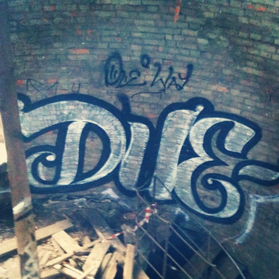 Graffiti Bombing in Saint Petersburg - Photo by Davay_nakleim - One, way, DUEK