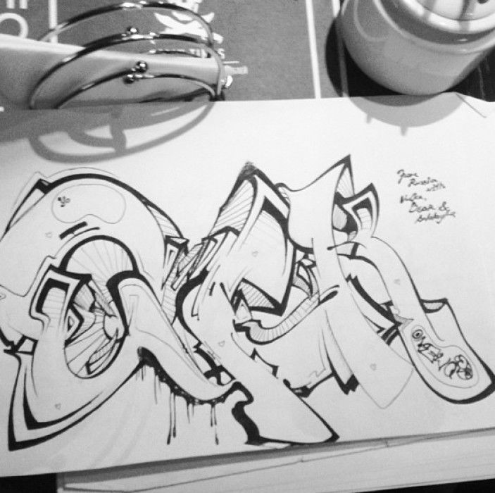 Graffiti Sketch in Saint Petersburg - Photo by Davay_nakleim - Sketch