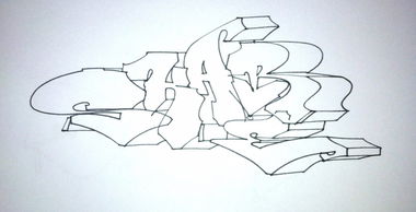 Graffiti Sketch - Photo by DavidWebb - Skare (2014)