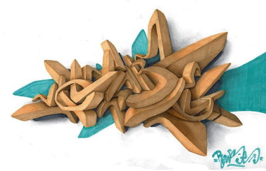 Graffiti Sketch in Russia - Photo by DawnBF - Reuse, Dawn, 3D (2013)