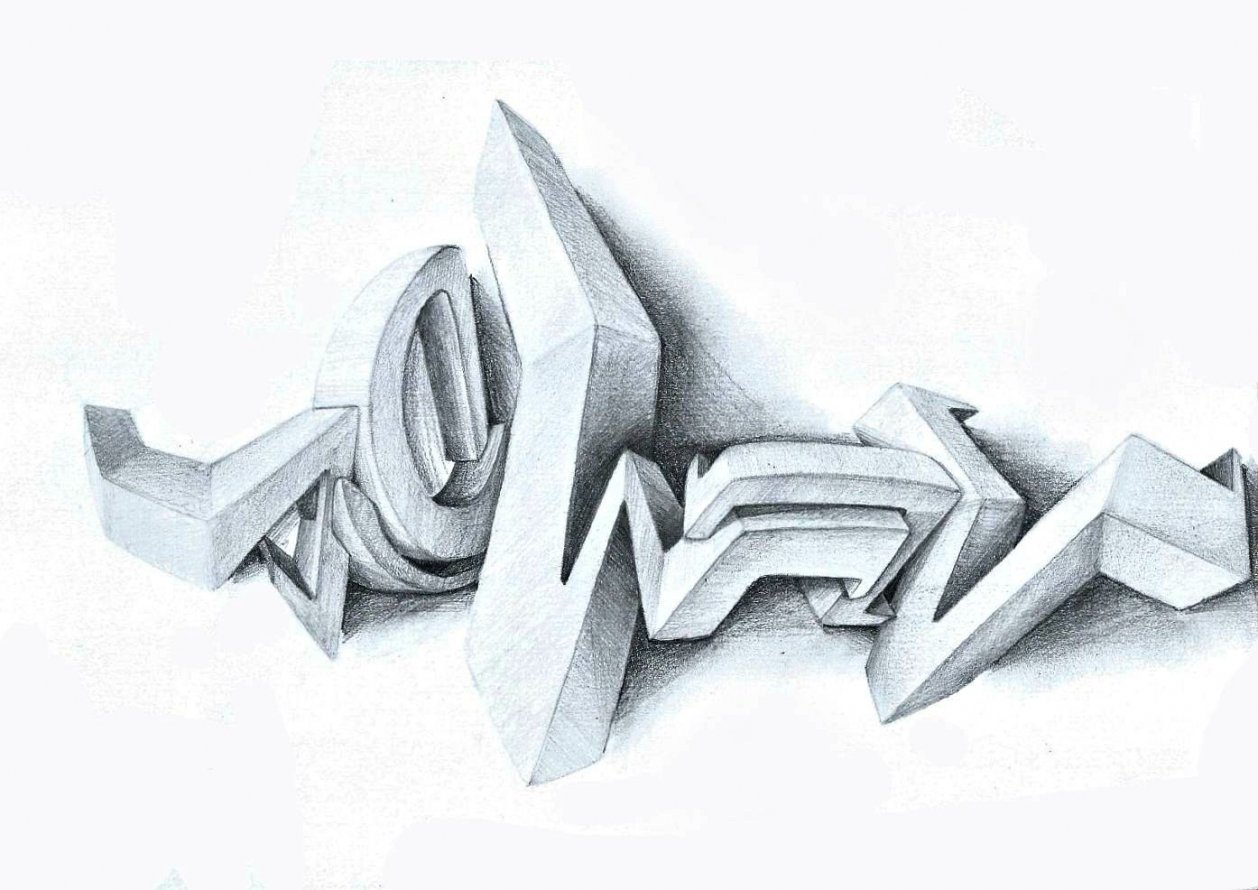 Graffiti Sketch in Velsk - Photo by DawnBF - 3D, art, graffiti (2013)