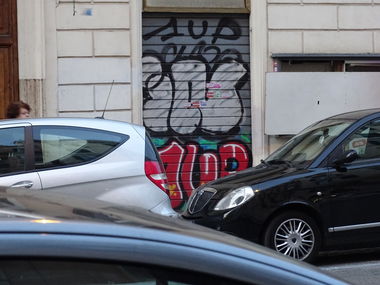 Graffiti Bombing in Rom - Photo by Daydreamer - 1UP, Roma, Rom