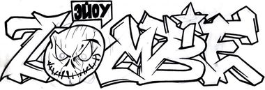 Graffiti Sketch in Kineshma - Photo by DeilOne - deil, zombie, sketch.2012