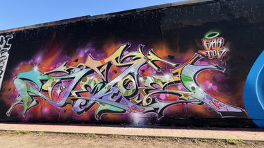 Graffiti Wall in Berlin - Photo by Dejoe - dejoe, tds, sbb (2024)