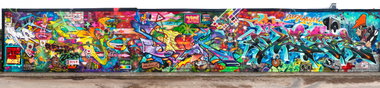 Graffiti Wall in Berlin - Photo by Dejoe - rtz, mrice, samk (2026)