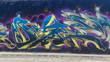 Graffiti Wall in Berlin - Photo by Dejoe - dejoe, wave9, damone (2026)