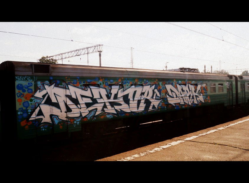 Graffiti Train in moscow - Photo by Dekor - dekor, dark (2013)