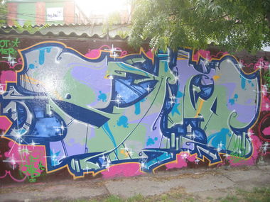 Graffiti Wall - Photo by Denguefever - Budapest (2006)