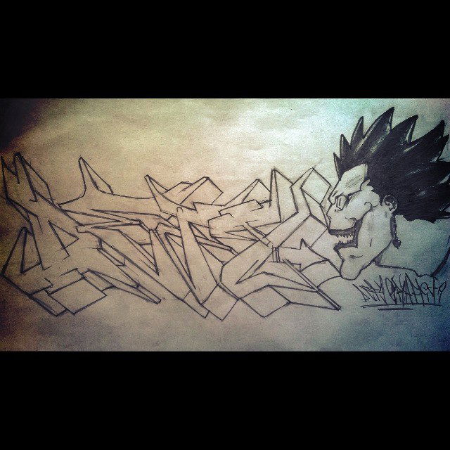 Graffiti Sketch in Eskişehir - Photo by DenizDefy - DenizDefy, Sketch, Graffiti