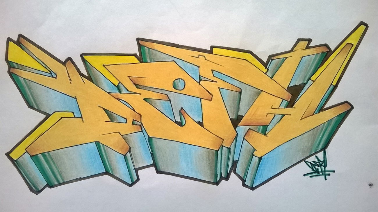 Graffiti Wall in Eskişehir - Photo by DenizDefy - DenizDefy, Sketch, Graffiti