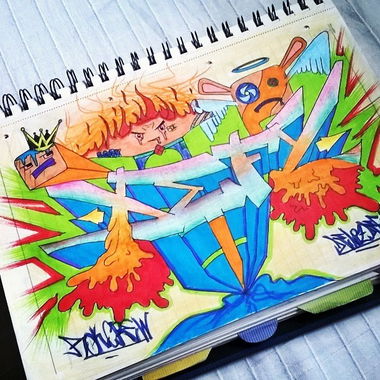 Graffiti Sketch in Eskişehir - Photo by DenizDefy - DenizDefy, Sketch, Graffiti
