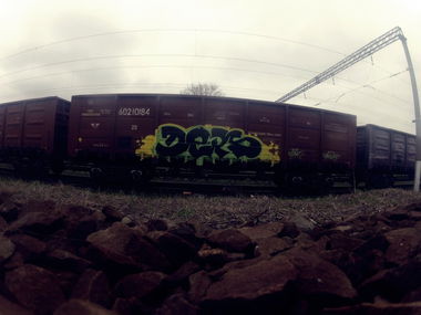 Graffiti Train in Kropotkin - Photo by DepsFls - Train