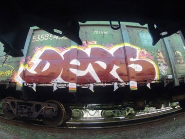 Graffiti Train in Kropotkin - Photo by DepsFls - Trains