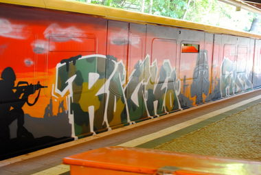 Graffiti Train in Berlin - Photo by DerDieDas - Rocko, Fiss (2014)
