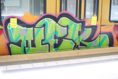 Graffiti Train in Berlin - Photo by DerDieDas - Nek (2014)