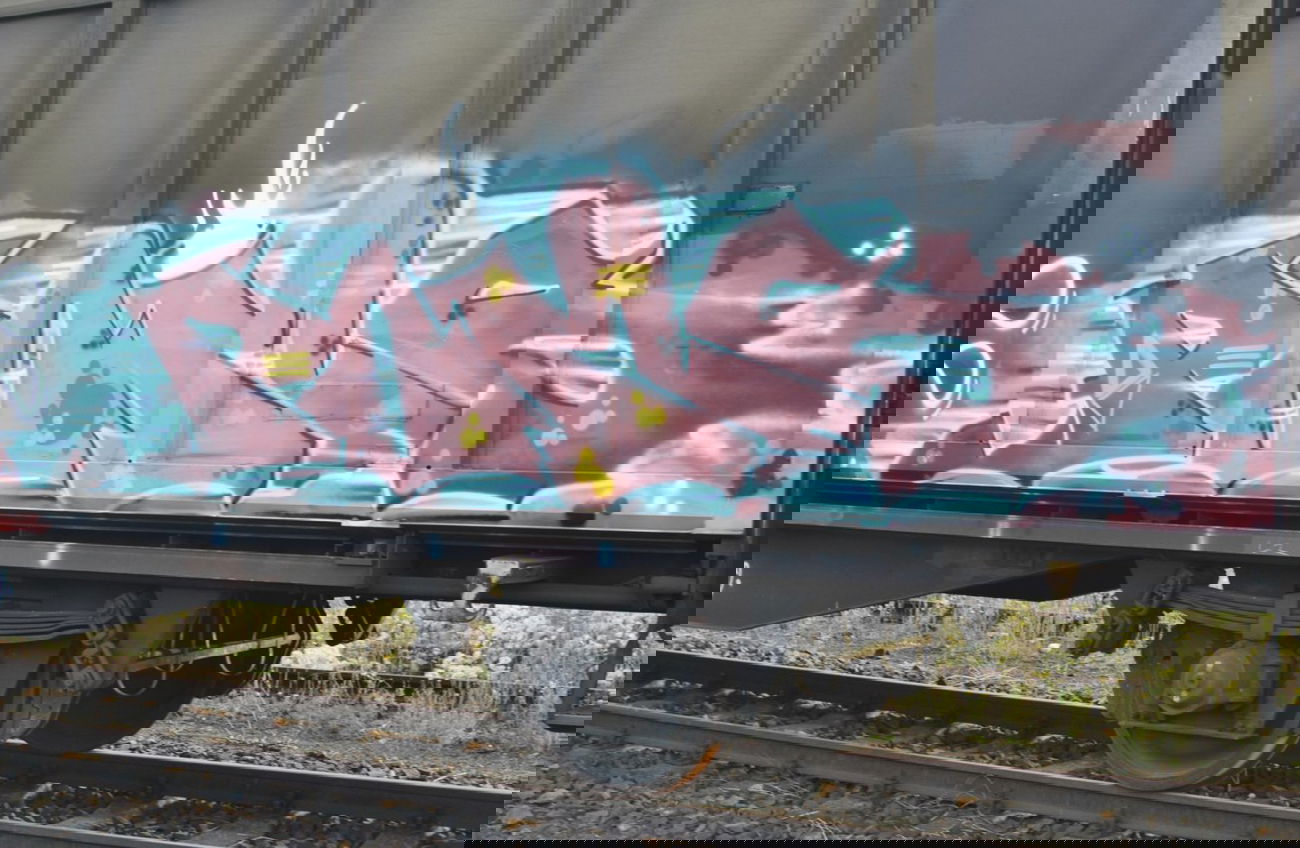 Graffiti Train in Berlin - Photo by DerDieDas - Poms