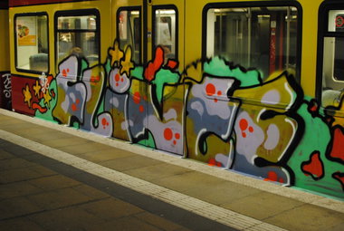 Graffiti Train in Berlin - Photo by DerDieDas - Flinte (2015)
