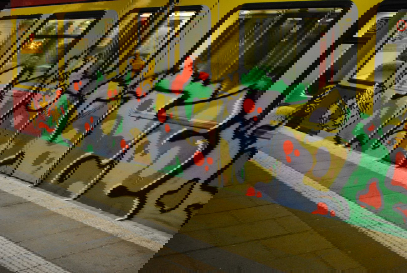 Graffiti Train in Berlin - Photo by DerDieDas - Flinte (2015)