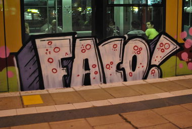 Graffiti Train in Berlin - Photo by DerDieDas - Faco