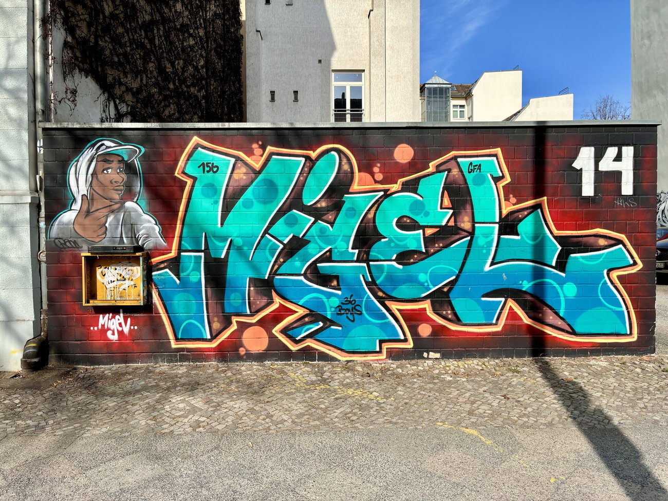 Graffiti Wall in Berlin - Photo by DerDieDas - Migel, GFA, 156