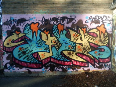 Graffiti Wall - Photo by DerKoeter - baby, schöningen, haupthall (2015)