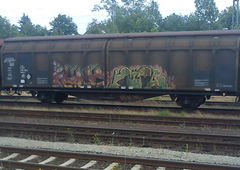 Graffiti Train - Photo by DerKoeter - cargo, helmstedt