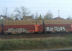 Graffiti Train - Photo by DerKoeter - cargo, helmstedt, trick