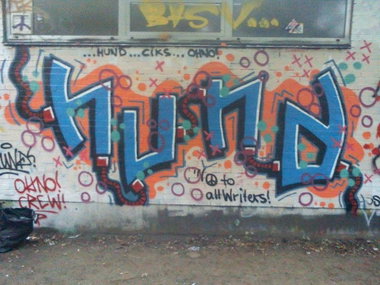 Graffiti Wall - Photo by DerKoeter - hund, haupthall, schöningen (2014)