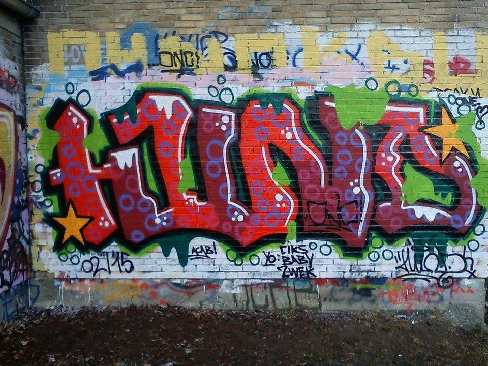 Graffiti Wall - Photo by DerKoeter - hund, schöningen, haupthall (2014)