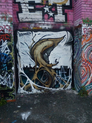 Graffiti Wall - Photo by DerKoeter - monk, character, braunschweig (2014)