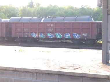 Graffiti Train - Photo by DerKoeter - kusher, cargo, helmstedt