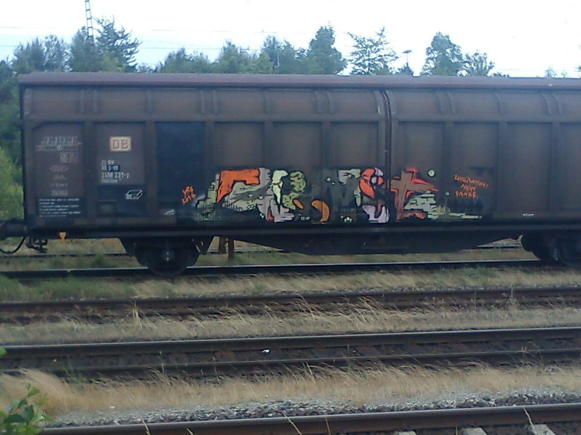 Graffiti Train - Photo by DerKoeter - cargo, helmstedt