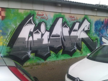 Graffiti Wall - Photo by DerKoeter - wink, magdeburg, legal