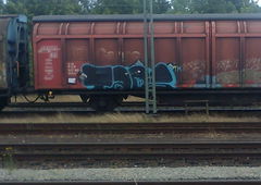 Graffiti Train - Photo by DerKoeter - cargo, helmstedt, taps