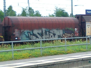 Graffiti Train - Photo by DerKoeter - cargo, helmstedt, swat