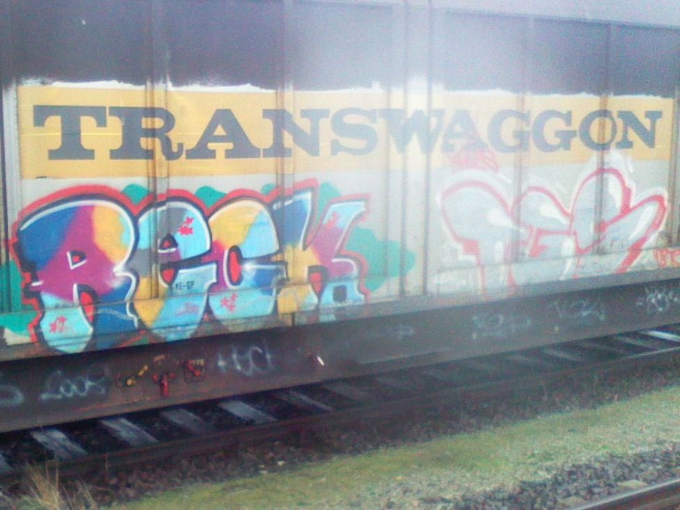 Graffiti Train - Photo by DerKoeter - cargo, helmstedt, reck (2008)